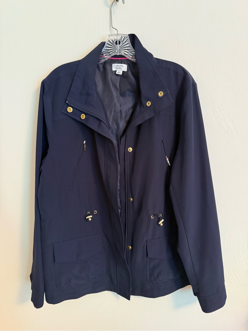 Crown & Ivy Navy Utility Jacket - Women's
